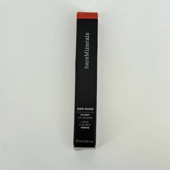 Bareminerals Gen Nude Patent Lip Lacquer Amber 0.12 Oz New In Box Full Size - Picture 3 of 6